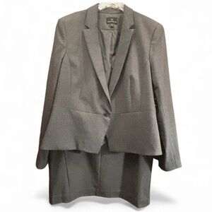 Gray Peplum Style Suit